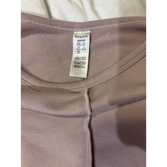 SPANX AirEssentials Taupe Oversized Sweatshirt Medium Soft Pullover Dolman - Picture 3 of 7